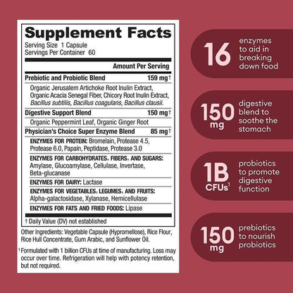 VELÉRA™ Digestive Enzymes with Probiotics + Prebiotics for Digestion & Gut Health.