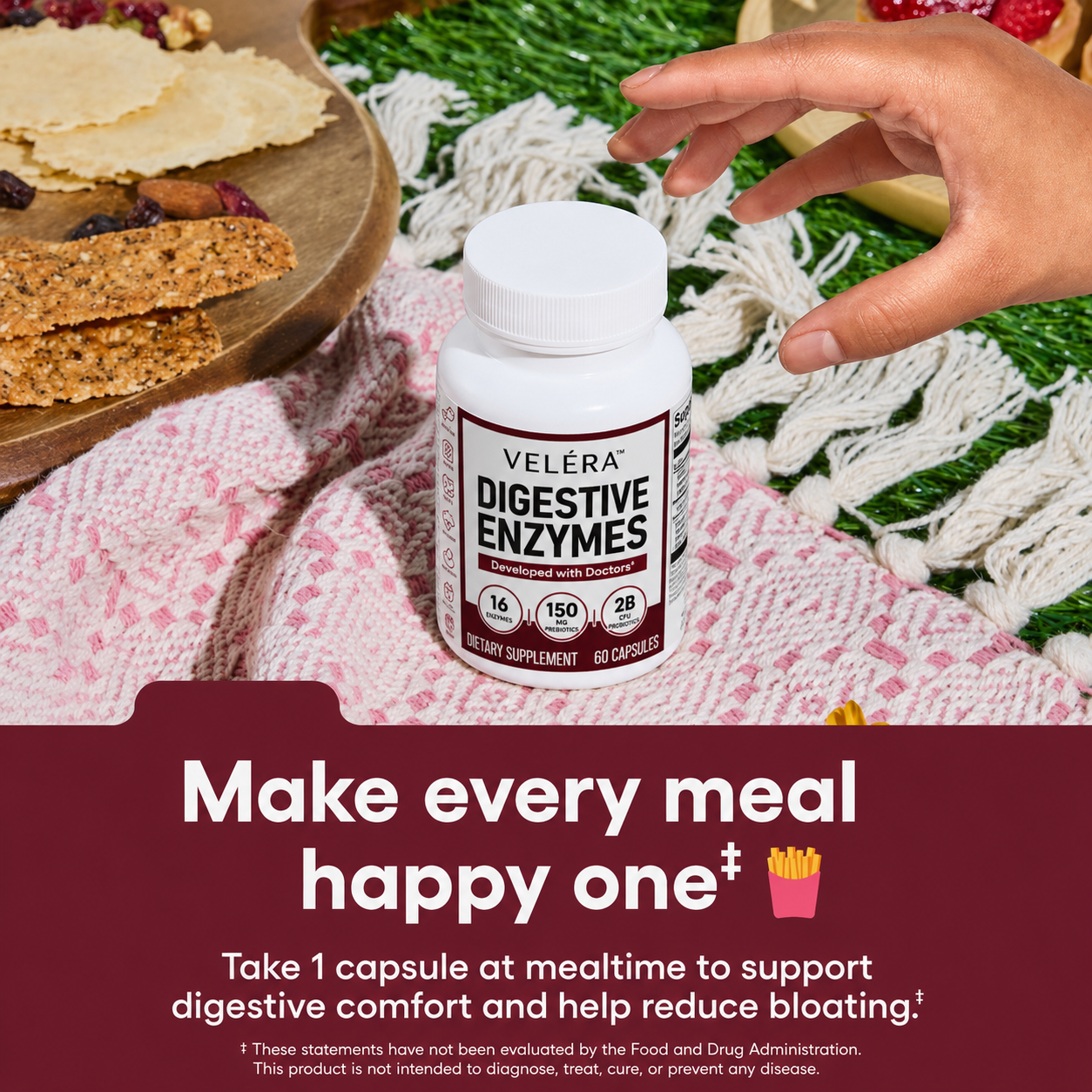 VELÉRA™ Digestive Enzymes with Probiotics + Prebiotics for Digestion & Gut Health.